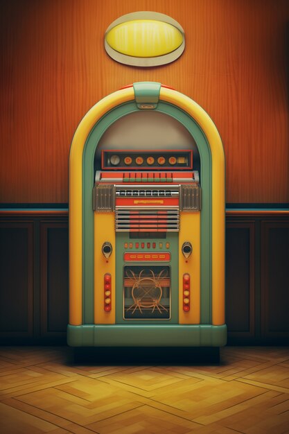 Retro jukebox binnenshuis