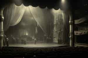 Gratis foto retro wereldtheaterdagtaferelen met een opera