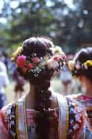 Gratis foto retro zomer activiteiten met 80's geïnspireerde esthetiek