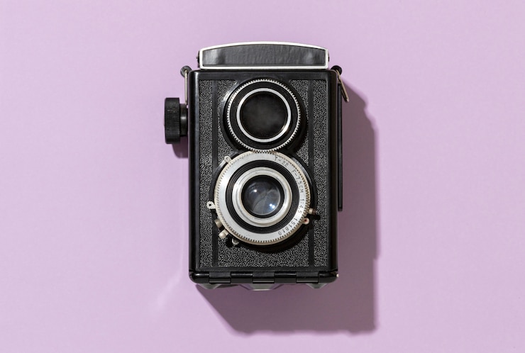 Gratis Foto retro zwarte camera-opstelling