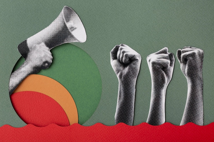 Gratis Foto revolutie stilstandontwerp