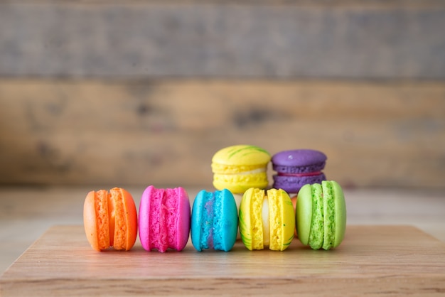 Rij van Kleurrijke Macarons