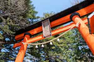 Gratis foto rode torii-tempel van het heiligdom, japan