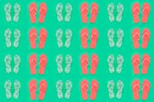 Gratis foto rood en groen flip-flop patroon