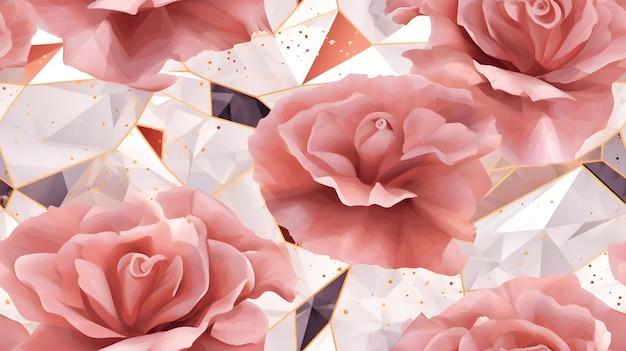 Gratis foto rose crystal tile pattern behang