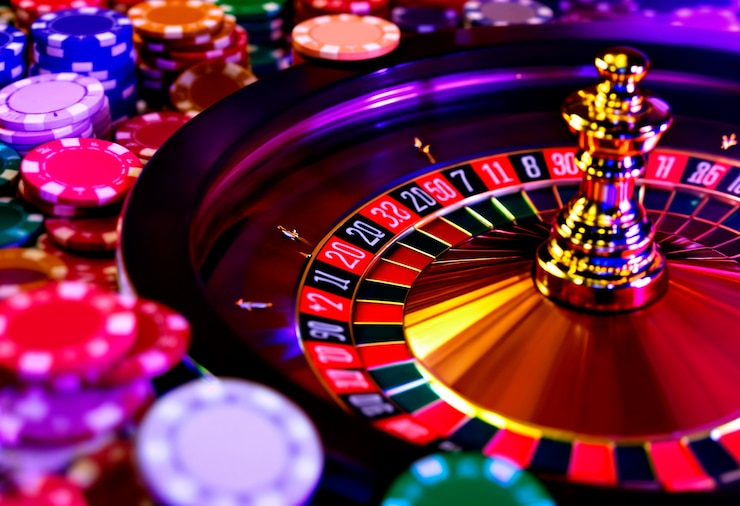 Gratis Foto roulette in het casino's nachts.