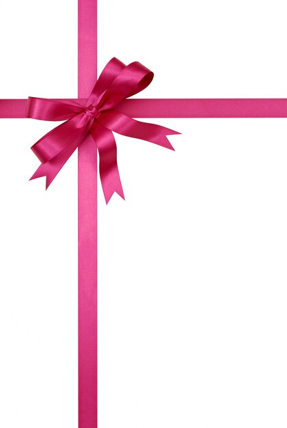 Roze cadeau lint en boog verticale