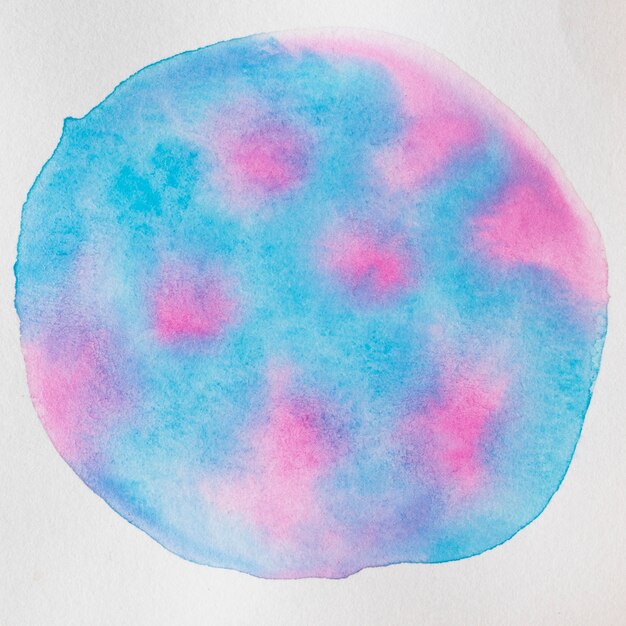 Roze en blauwe afgeronde vormtextuur op canvas