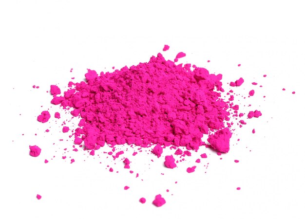 Roze geïsoleerd poeder, Holi-festivalconcept