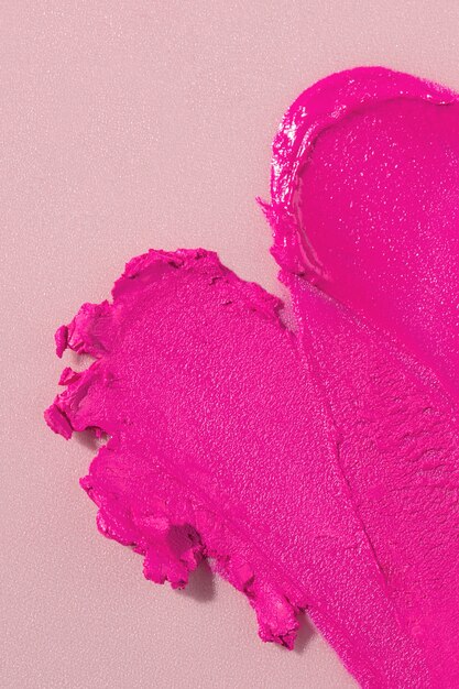 Roze gemengde lippenstift tinten bovenaanzicht