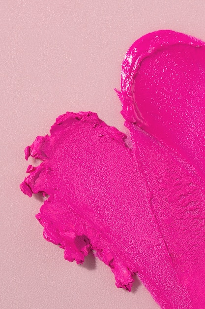 Roze gemengde lippenstift tinten bovenaanzicht