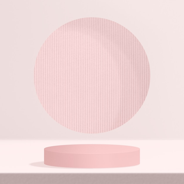 Roze productachtergrond met ontwerpruimte