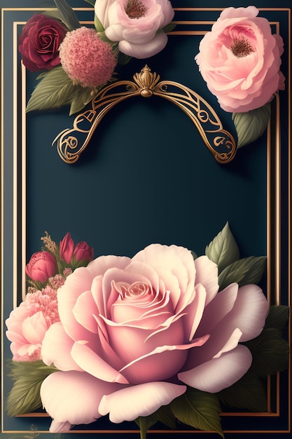 Gratis foto roze rozen op een zwarte achtergrond