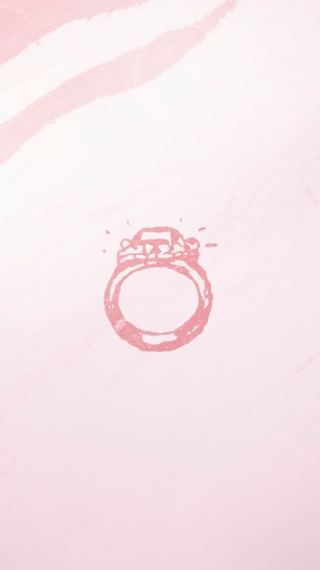 Roze vintage diamanten trouwring
