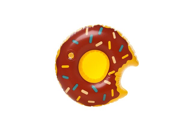 Rubberen ring donut geïsoleerd op een witte achtergrond