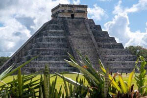 Ruïnes van de oude maya-beschaving in chichen itza, mexico
