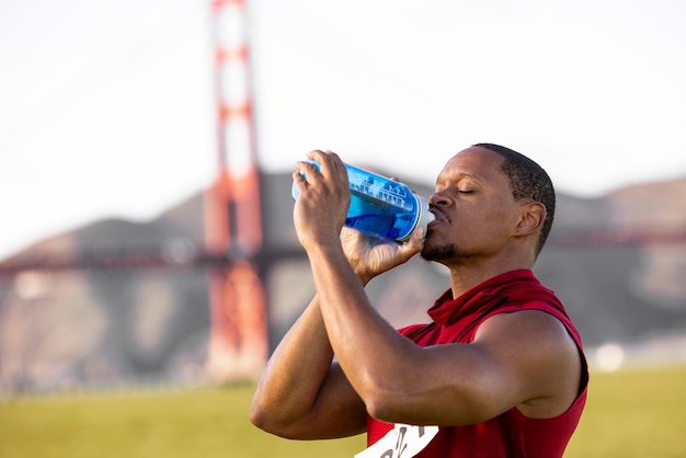 Gratis foto runner training voor competitie