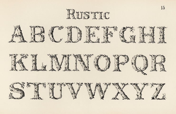 Gratis Foto rustieke kalligrafie lettertypen