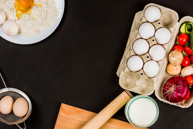 Gratis foto samenstelling van bakkerijelementen