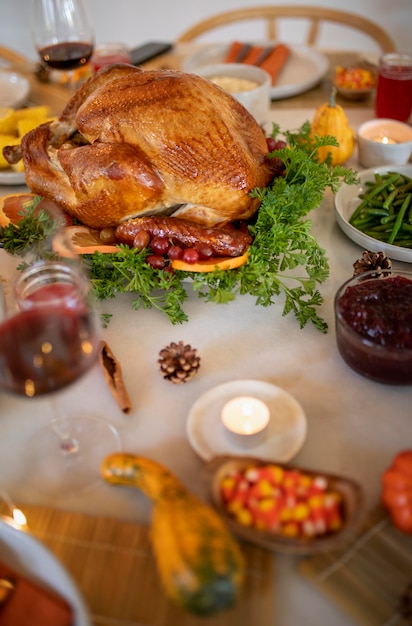 Samenstelling van een heerlijk Thanksgiving-diner