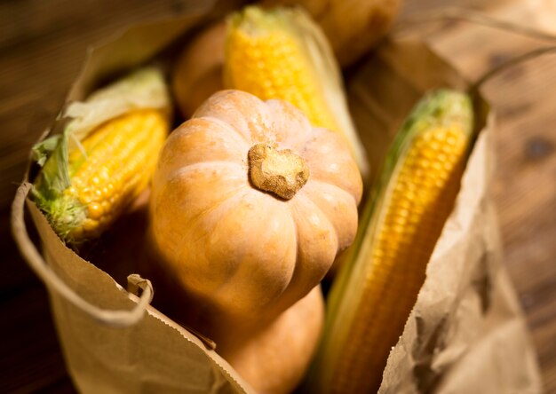 Samenstelling van heerlijke herfstgroenten