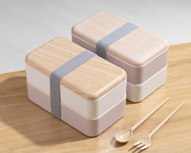 Gratis foto samenstelling van japanse bentobox