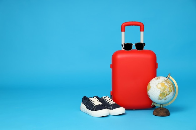 Samenstelling van reis- en vakantievakanties met koffer