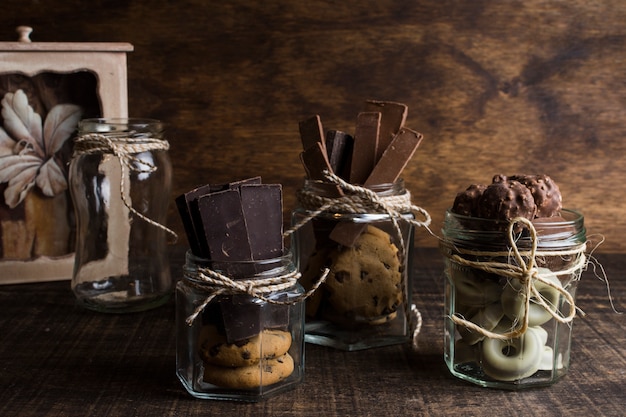 Samenstelling van roomijs en chocolade