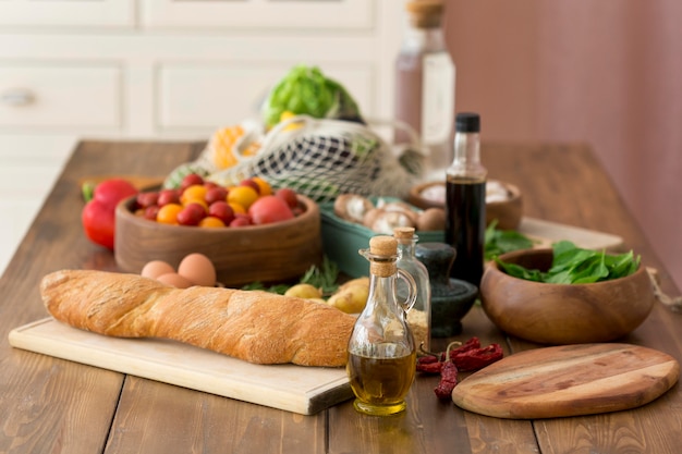 Samenstelling van verschillende heerlijke ingrediënten