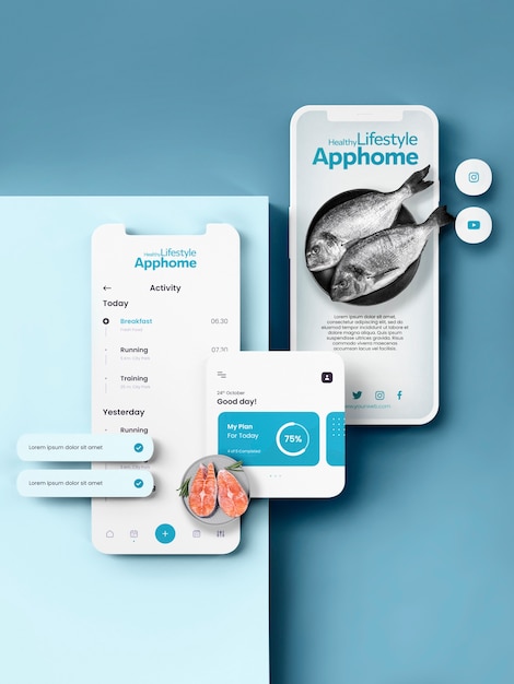 Samenstelling voedingsteller app bovenaanzicht