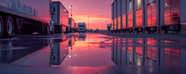 Gratis foto scène met fotorealistische logistieke operaties en procedures