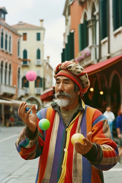 Gratis foto scène met mensen die carnaval vieren met kostuums