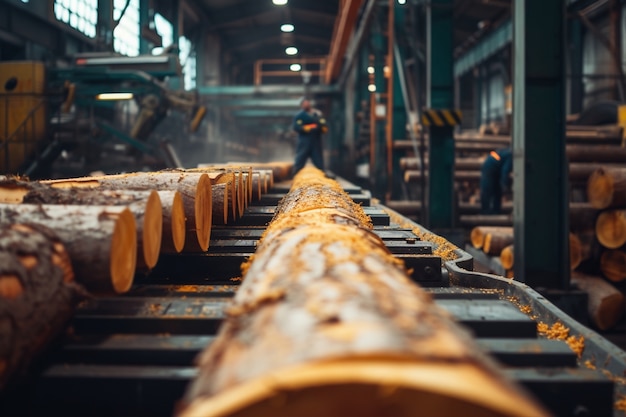 Gratis foto scène uit de houtbewerkingsindustrie en -fabriek