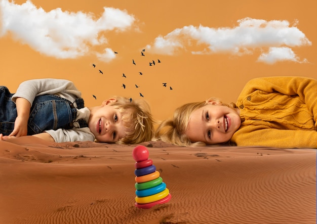 Gratis foto scène uit de kindertijd met een jong kind