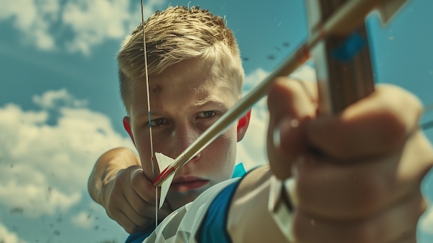 Gratis foto scène uit het toernooi van de olympische spelen met atleten die concurreren