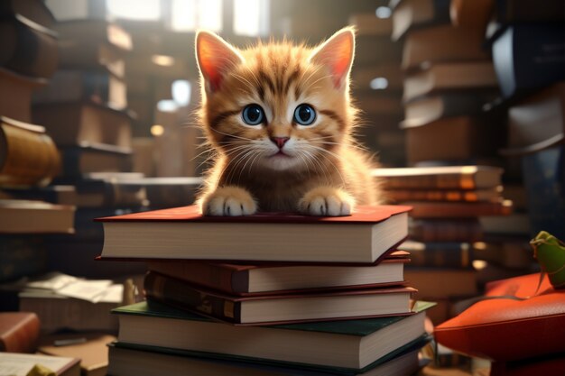 Schattig uitziende kittenboekjes