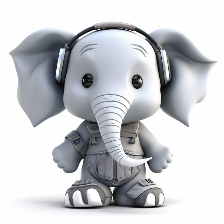 Gratis Foto schattige olifant in coole outfit