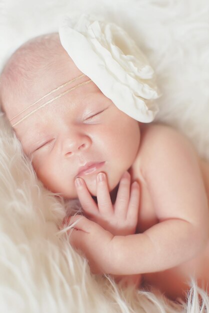 schattige pasgeboren close-up