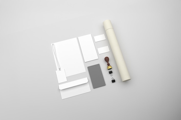 Gratis Foto schone en professionele mock-up van bedrijfsidentiteit