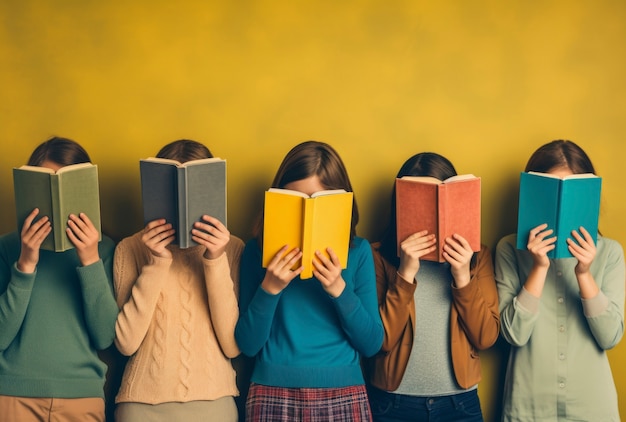 Schoolkinderen in digitale kunststijl voor de onderwijsdag