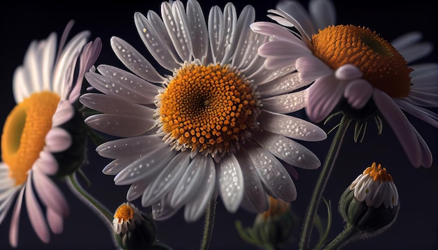 Schoonheid in de natuur Daisy bloemblaadje gele lente versheid generatieve AI