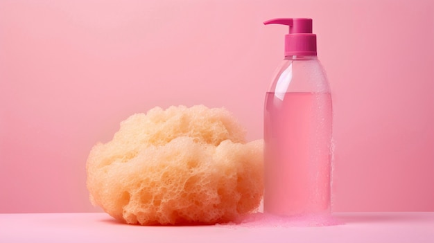 Gratis foto schoonheids- en cosmetische producten met zachte roze tinten