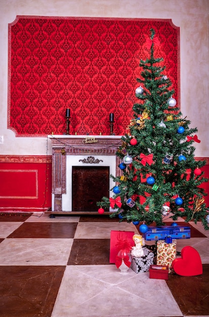 Sensationele vintage kerstinterieur studio opname