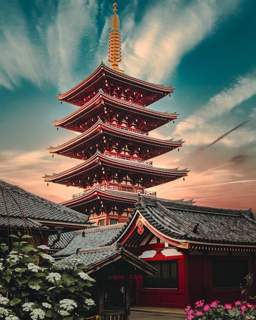 Sensō-ji, de een oude boeddhistische tempel in Asakusa, Tokio