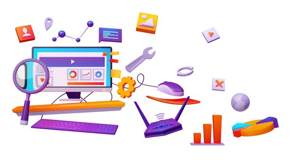 SEO optimalisatie 3D render cartoon afbeelding