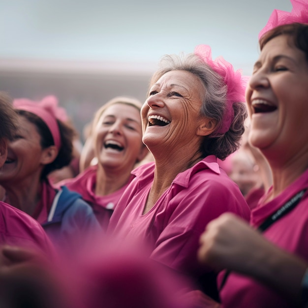 Gratis foto side view gelukkige groep vrouwen