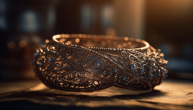 Sierlijke antieke gouden armband een luxe souvenir gegenereerd door ai