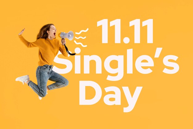 Single's day bannerontwerp