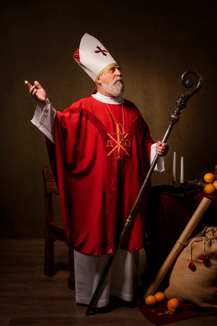 Gratis Foto sinterklaas houdt stok vol schot