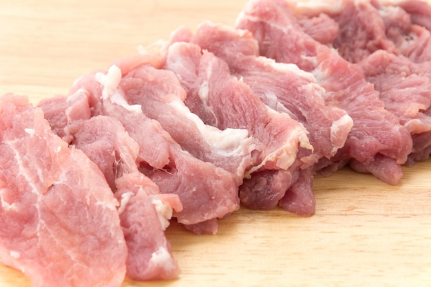 Slice varkensvlees